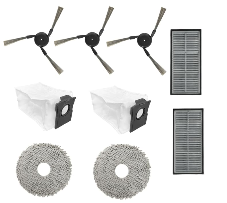 HASTHIP 9PCS Replenishment Kit, Replacement Accessories for Drea*me X40 Ultra/ L40 Ultra, Replacement Parts including 3 Side Brushes, 2 Filters, 2 Dust Bags, 2 Microfiber Mop Cloth - Cleaning Tools HASTHIP 9PCS Replenishment Kit, Replacement Accessories for Drea*me X40 Ultra/ L40 Ultra, Replacement Parts including 3 Side Brushes, 2 Filters, 2 Dust Bags, 2 Microfiber Mop Cloth - Cleaning Tools